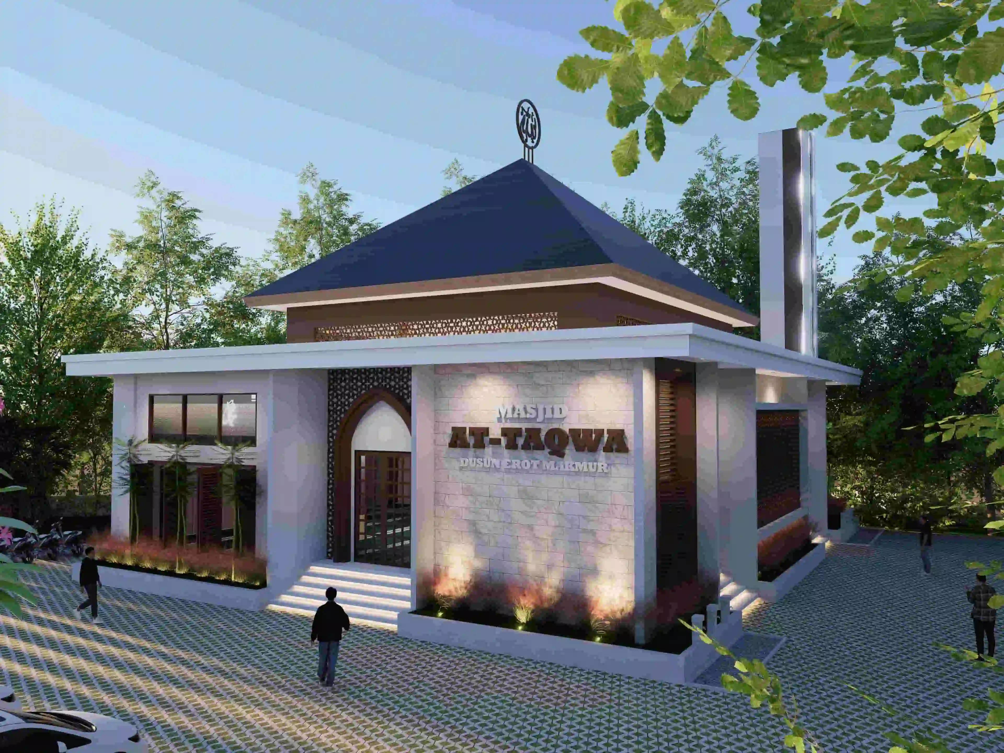 Desain Masjid Minimalis Elegan - Darawa Studio